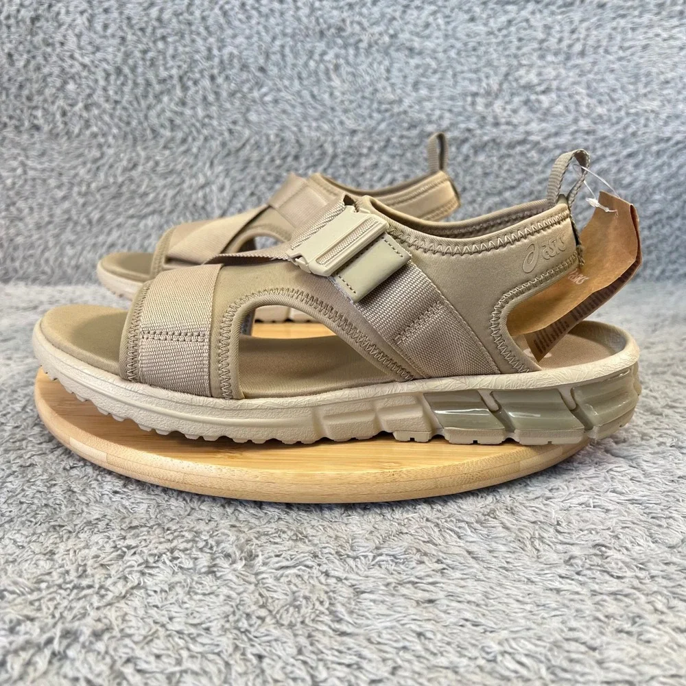 Asics Sandals Tan Mens 11 Gel-Quantum 90 SD Athleisure Buckle Strap Comfort